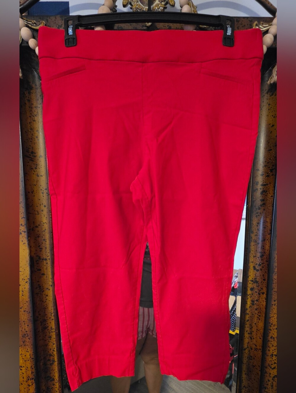 Source Unknown Red Cropped Pants - Ankle Length